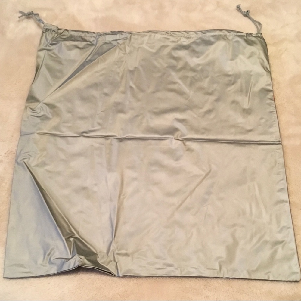 Prada Gray & Red Vinyl Drawstring Dust Bag - Picture 2 of 7